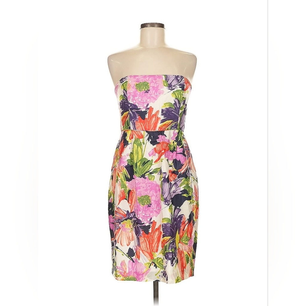 J Crew strapless floral dress, size 6